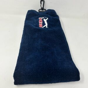 PGA TOUR Navy Blue Professional Golfers Association Tour Trifold Golf Bag Towel